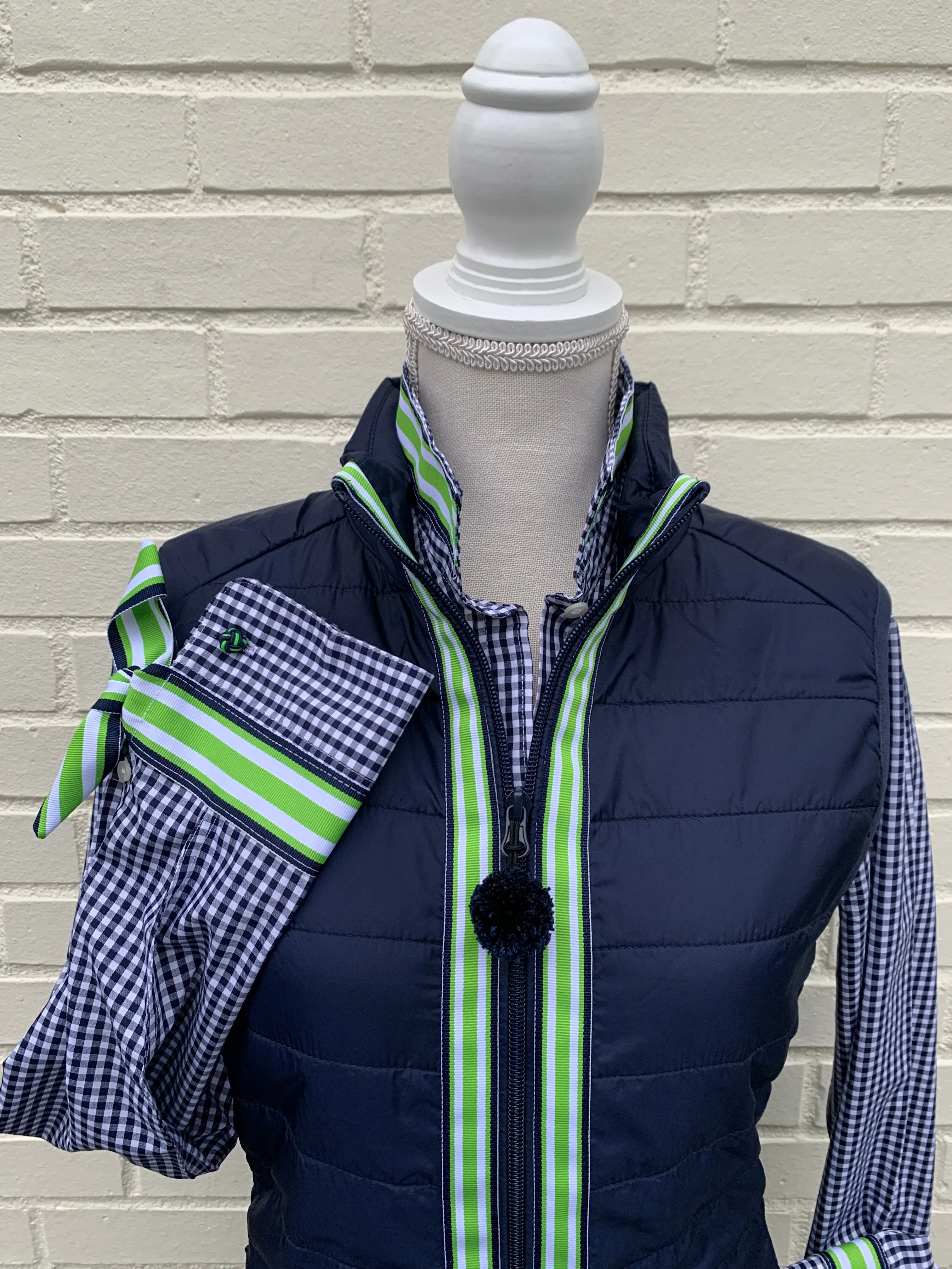 SALE - S ONLY - Maggie May Ribbon Puffer Vest (PF09) *FINAL SALE*