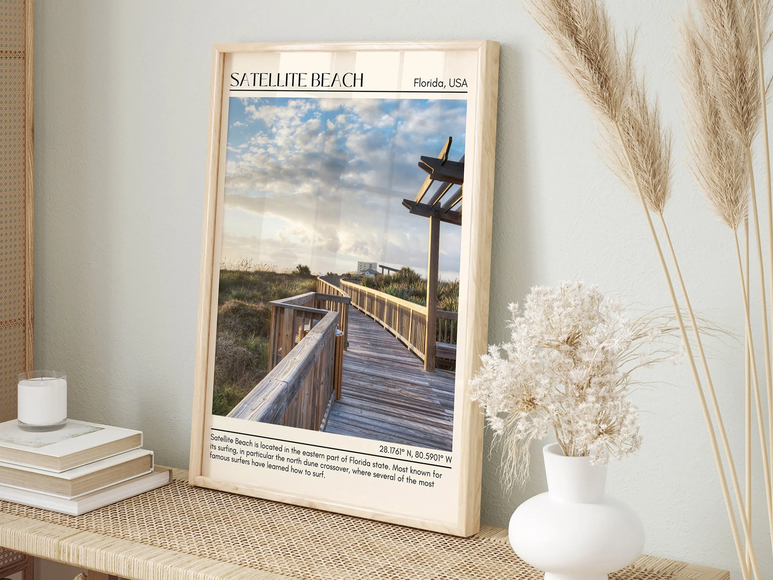 Satellite Beach Wall Canvas, USA