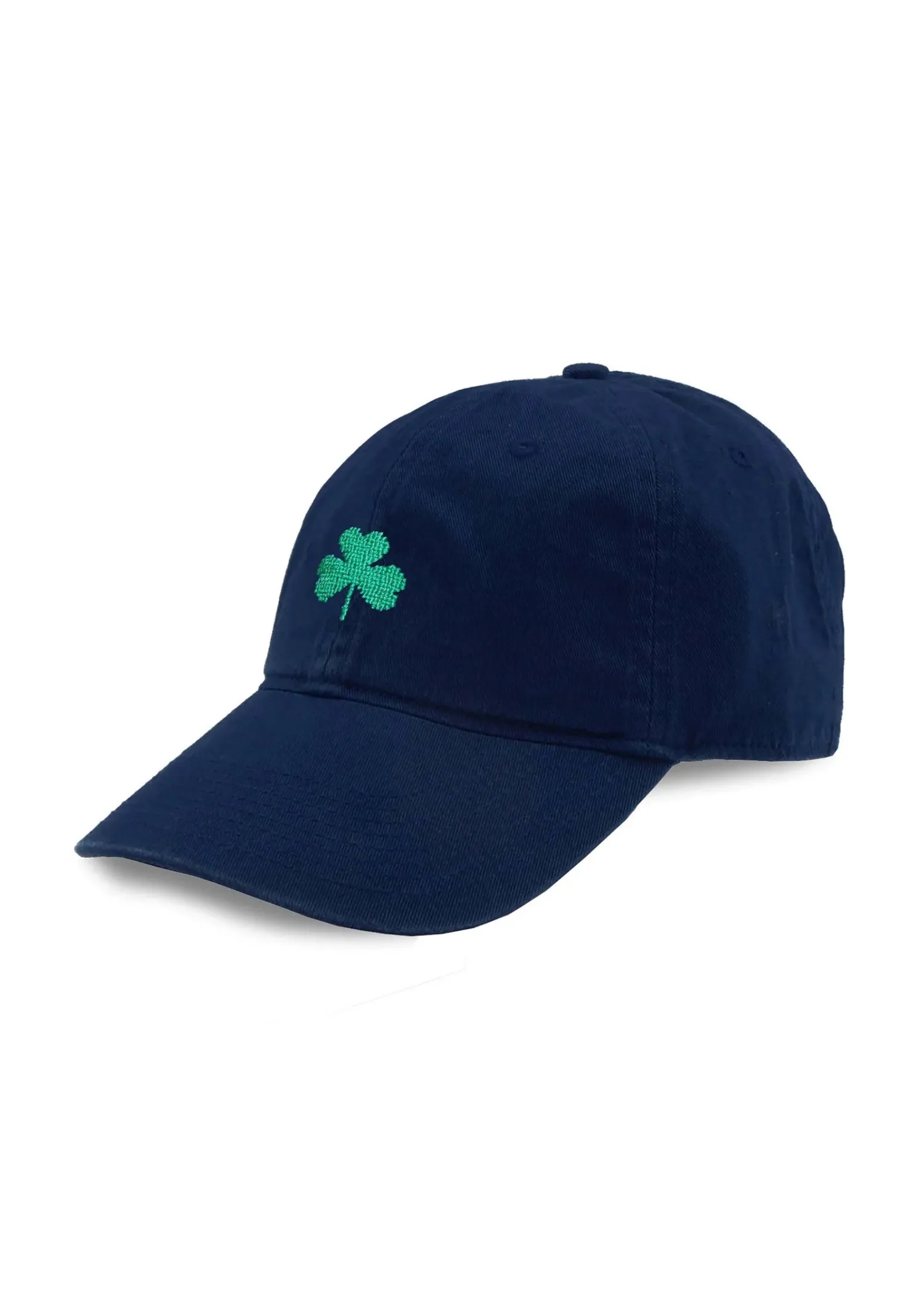 SHAMROCK NEEDLEPOINT HAT - NAVY