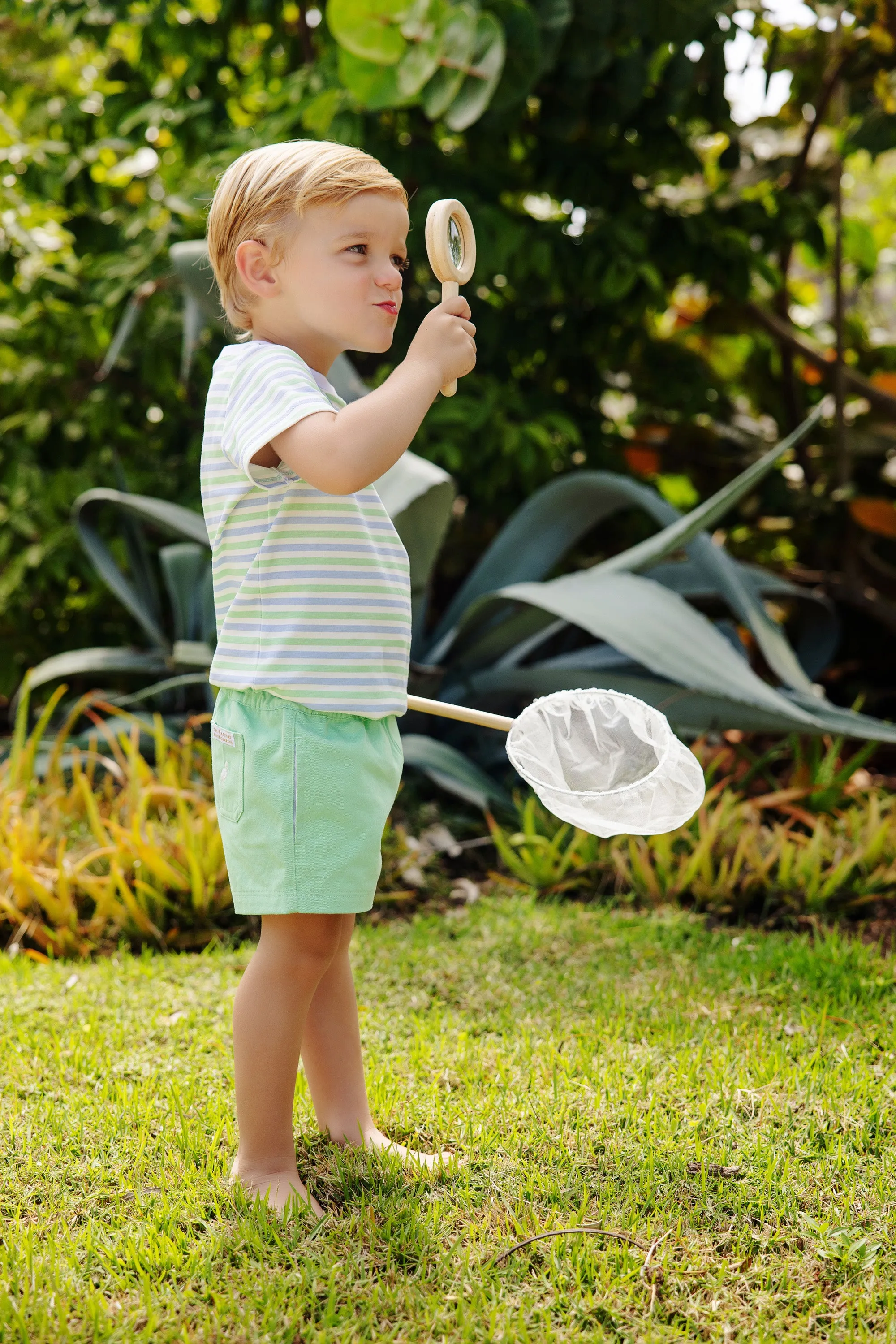 Sheffield Shorts - Grace Bay Green with Saratoga Stone Stork
