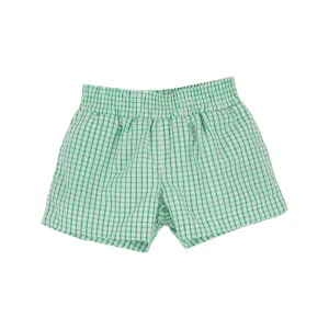 Sheffield Shorts, Kiawah Kelly Green Windowpane with Multicolor Stork