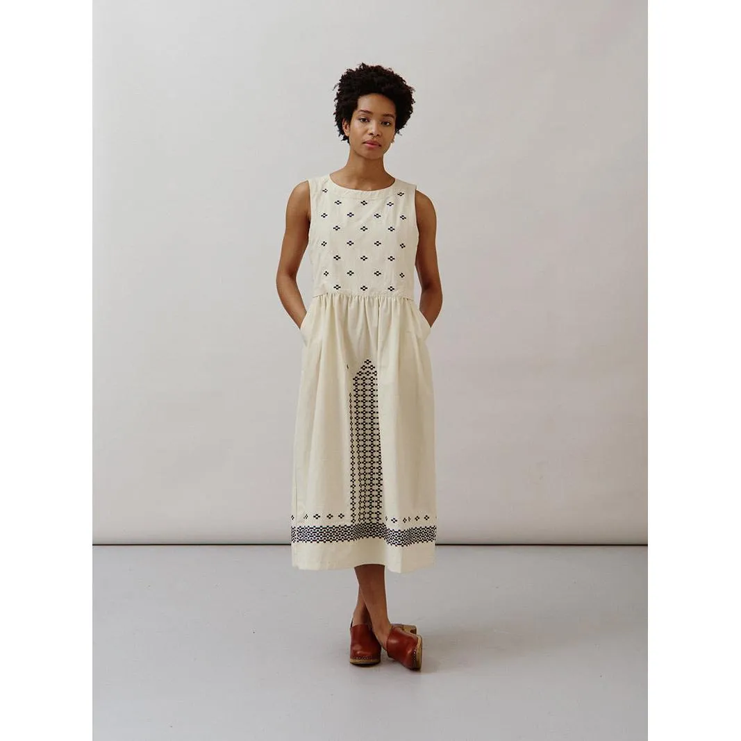 Sideline - Frankie embroidered dress - ecru