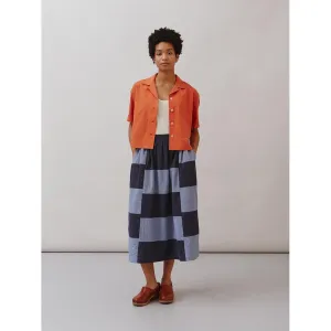 Sideline - Sky indigo patchwork skirt