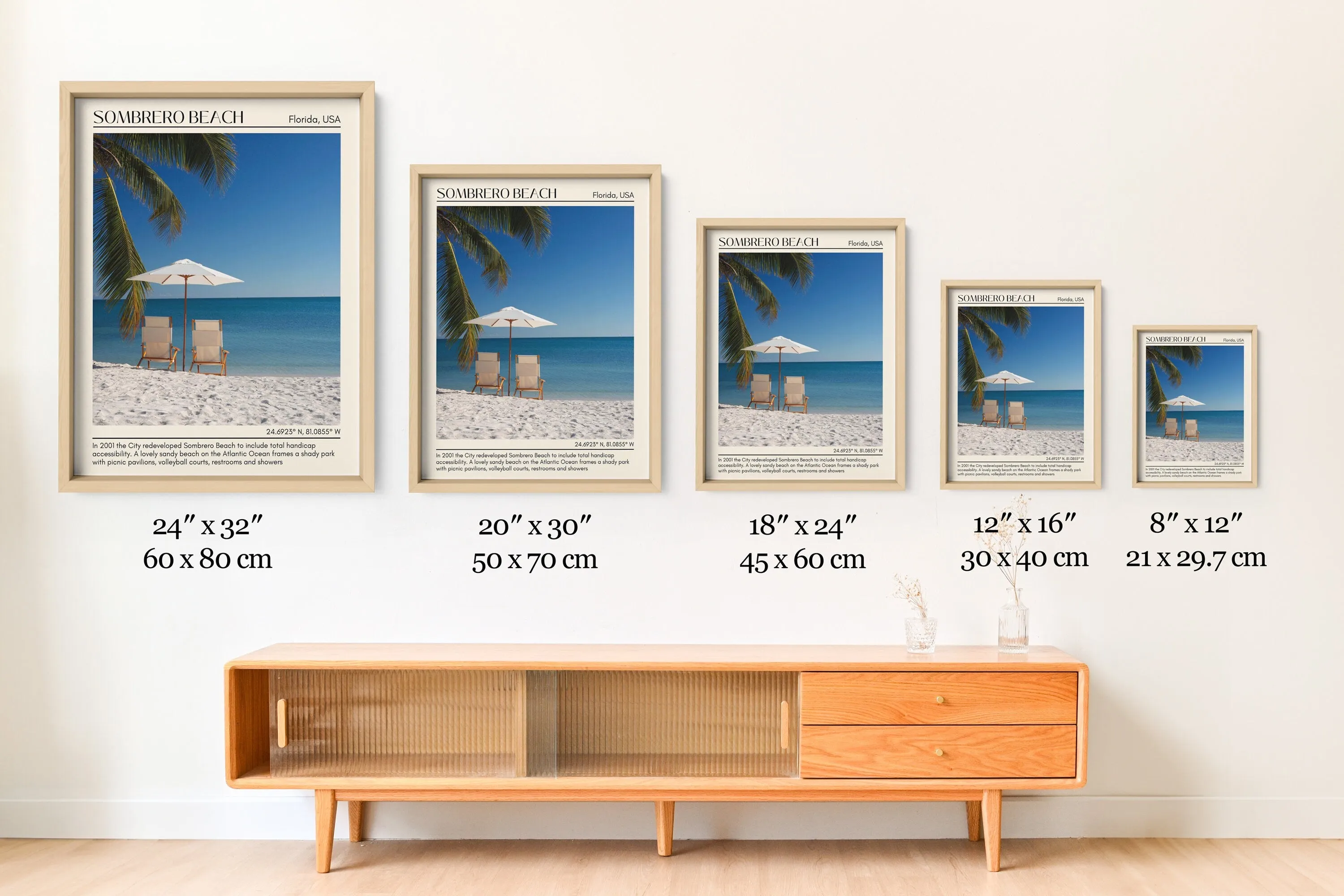 Sombrero Beach Wall Canvas, USA