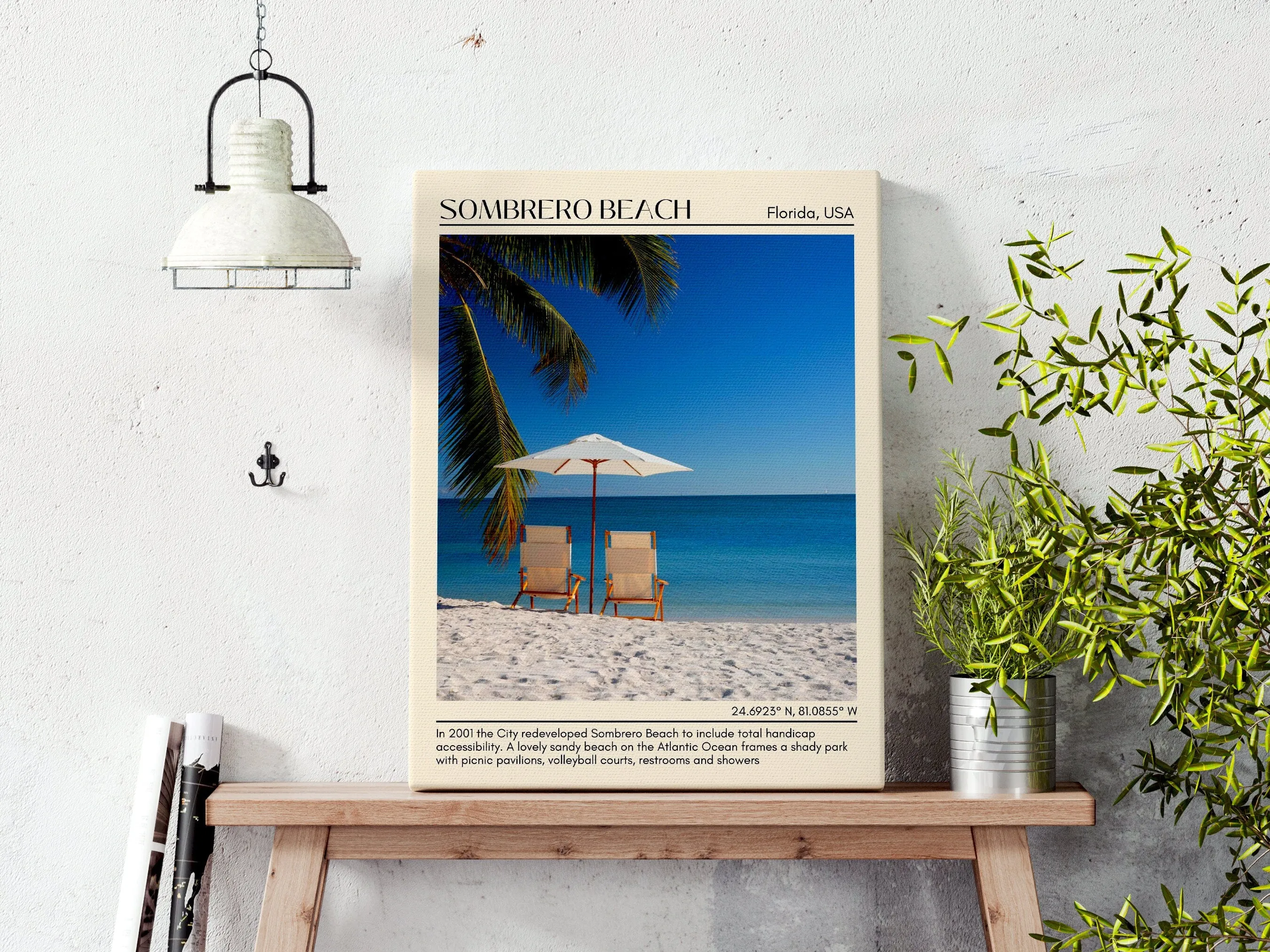 Sombrero Beach Wall Canvas, USA