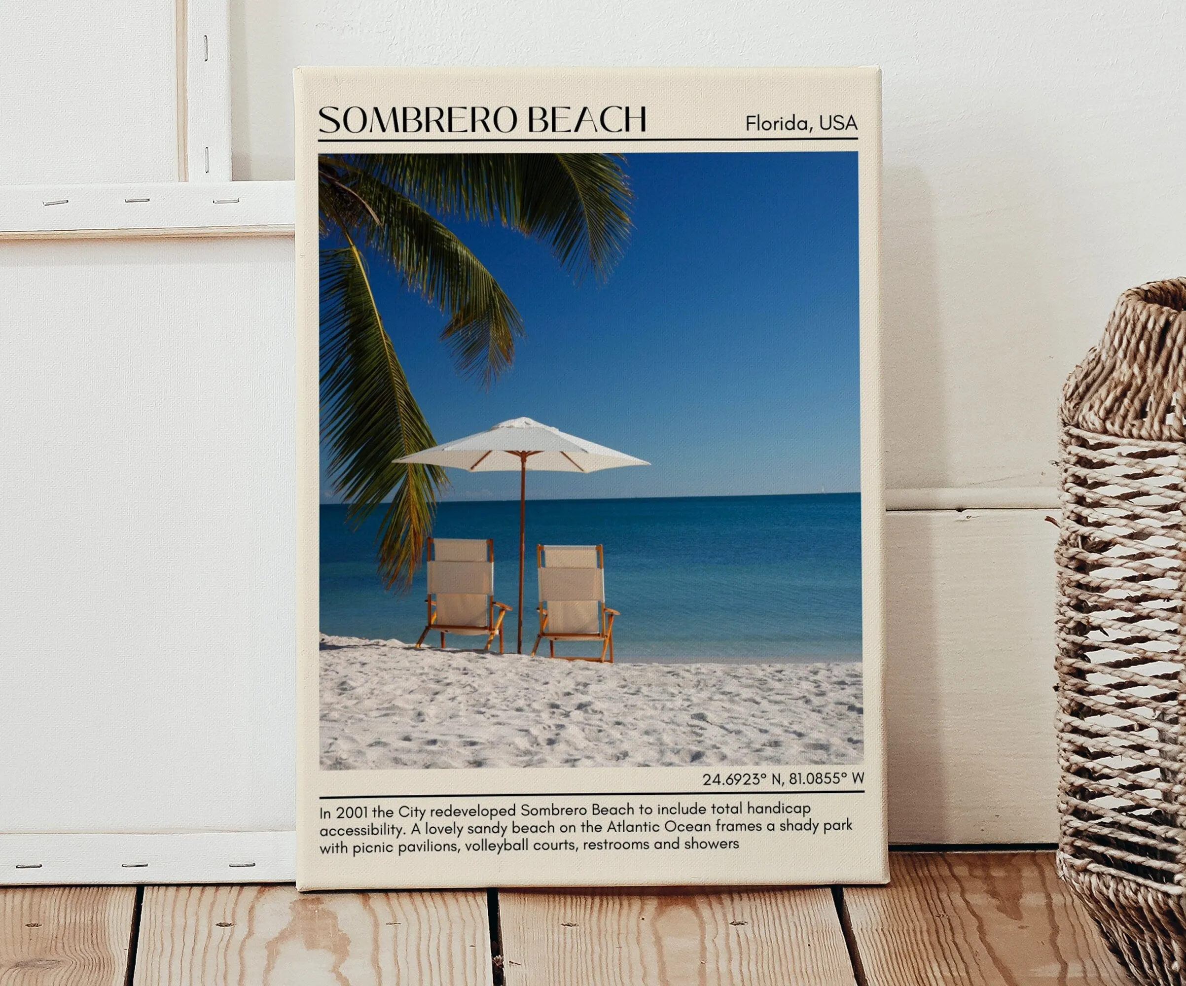 Sombrero Beach Wall Canvas, USA