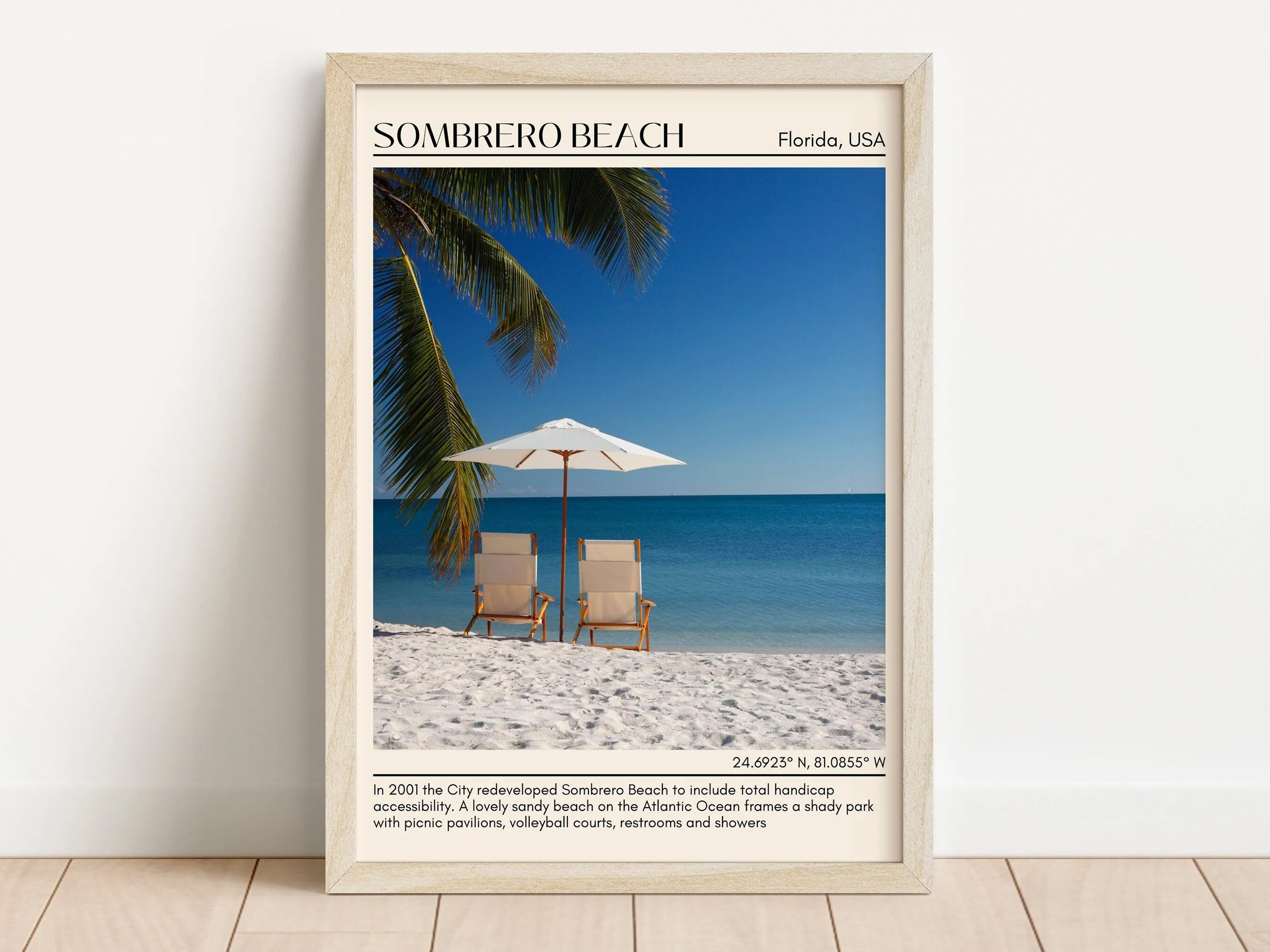 Sombrero Beach Wall Canvas, USA