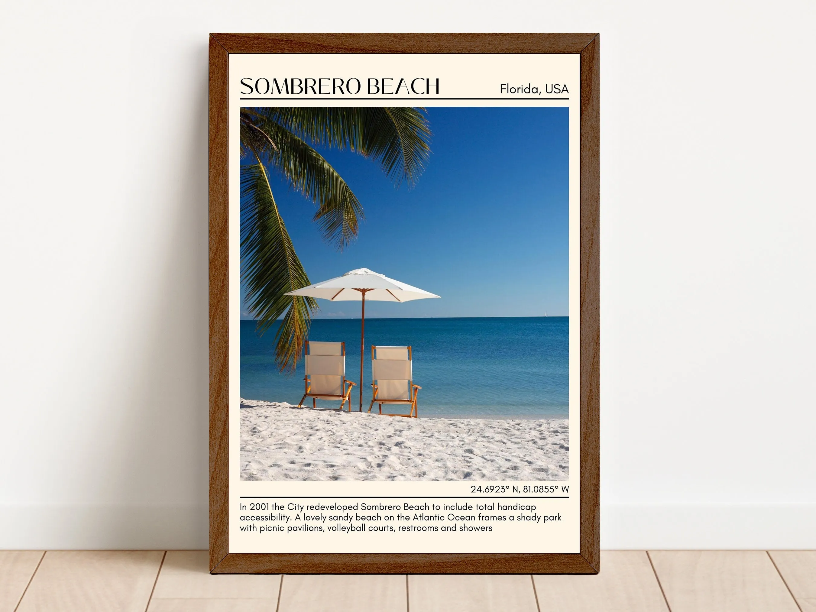 Sombrero Beach Wall Canvas, USA