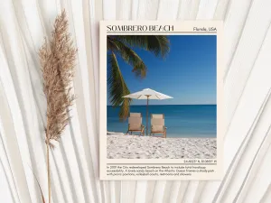 Sombrero Beach Wall Canvas, USA
