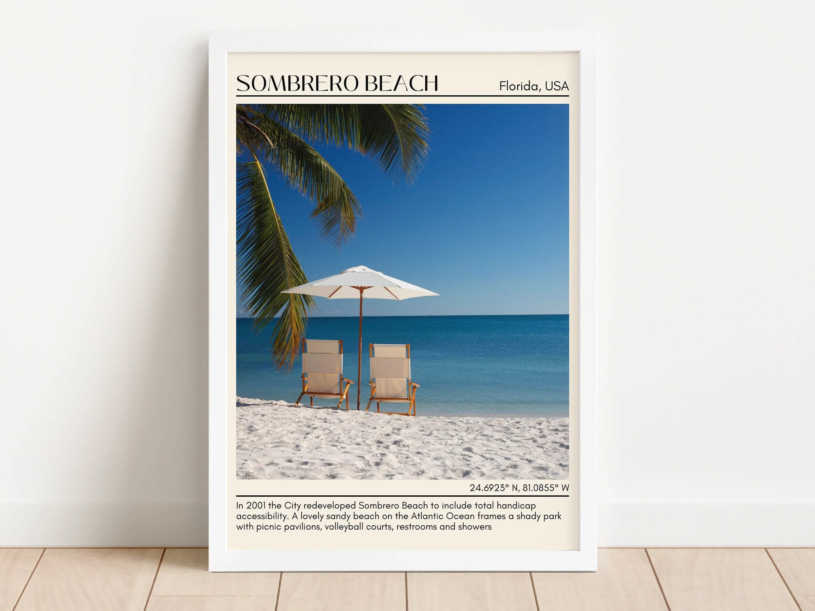 Sombrero Beach Wall Canvas, USA