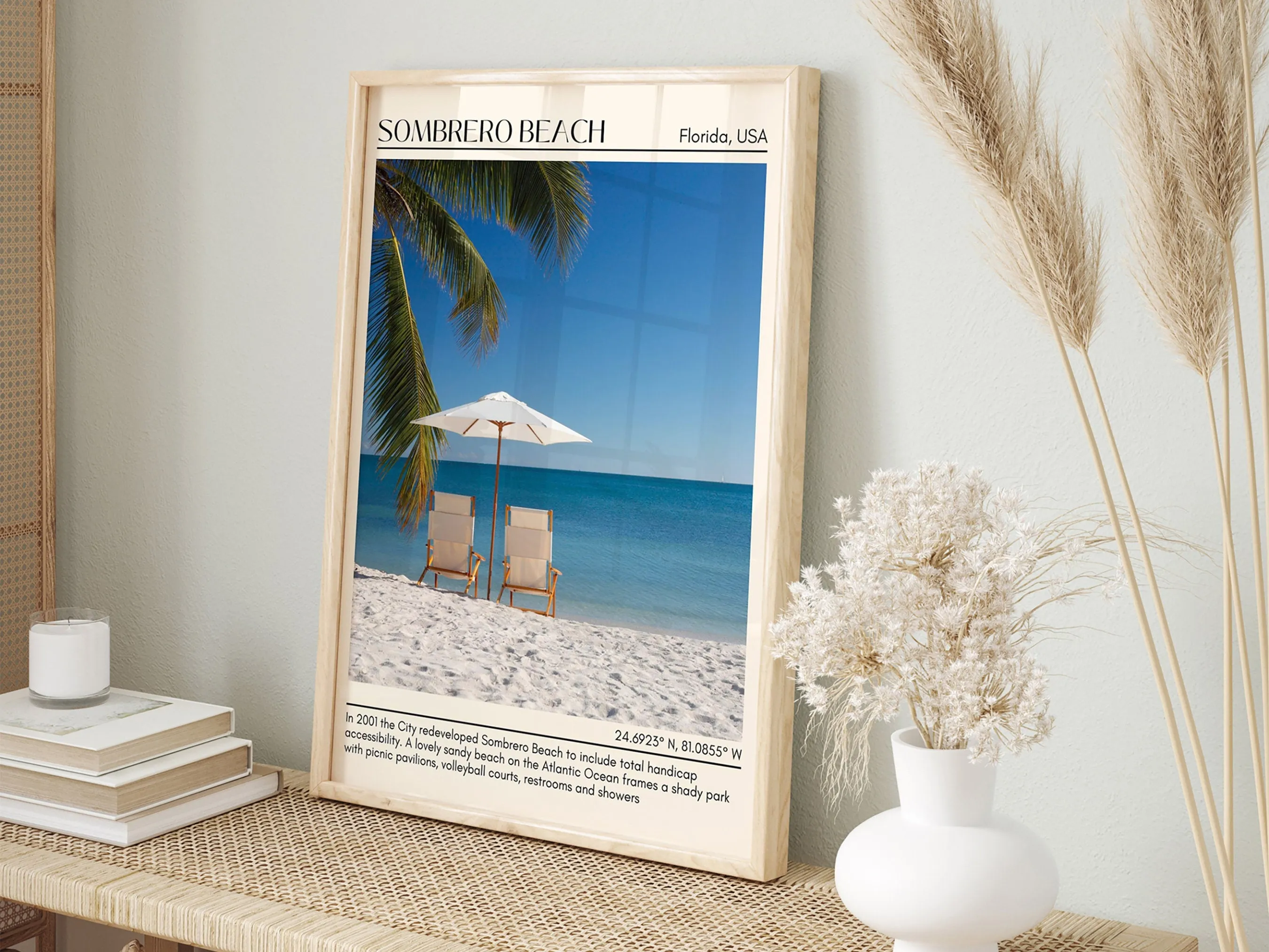 Sombrero Beach Wall Canvas, USA