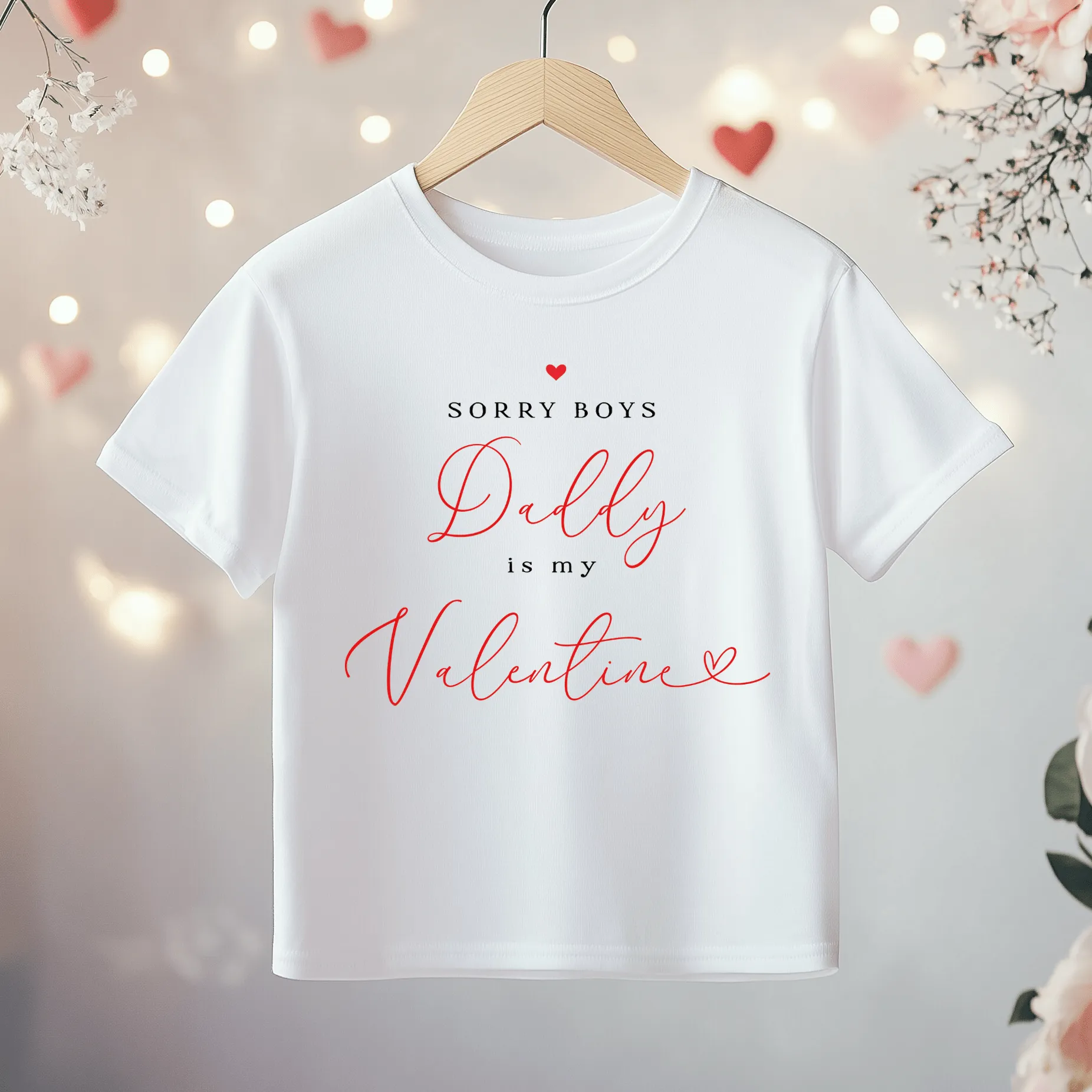 Sorry Boys Daddy Is My Valentine Toddler & Kids T Shirt