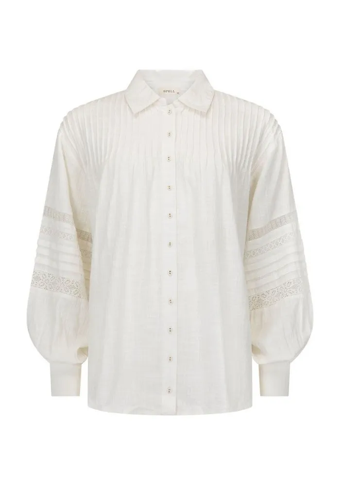 Stevie Lace Shirt - Camellia