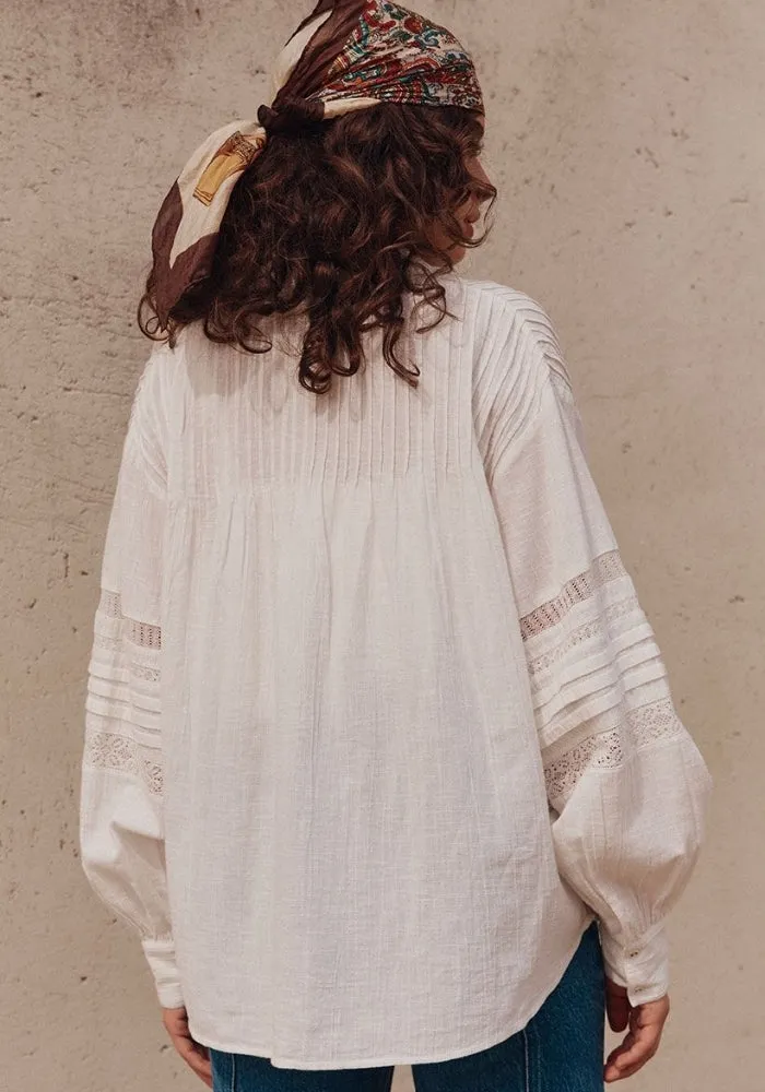 Stevie Lace Shirt - Camellia