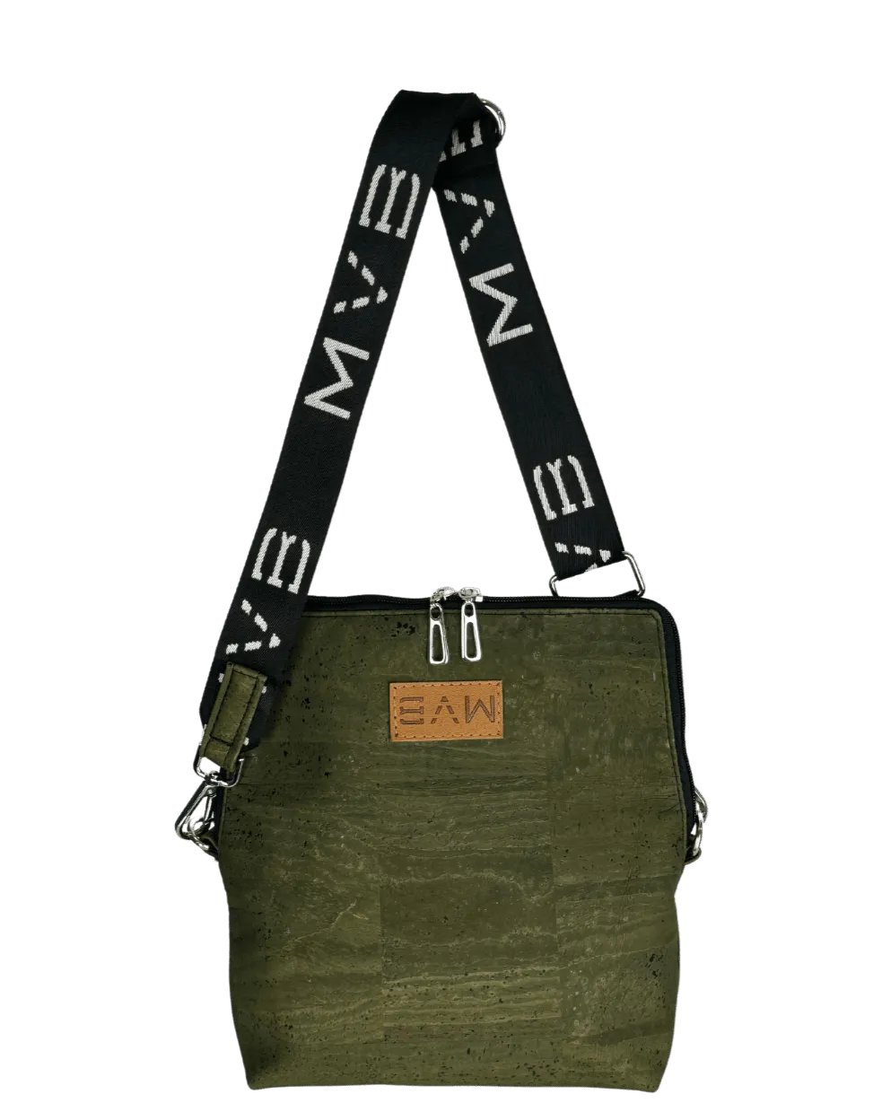 Summer Canvas & Cork Vegan Crossbody Flop Bag | Soft Earth