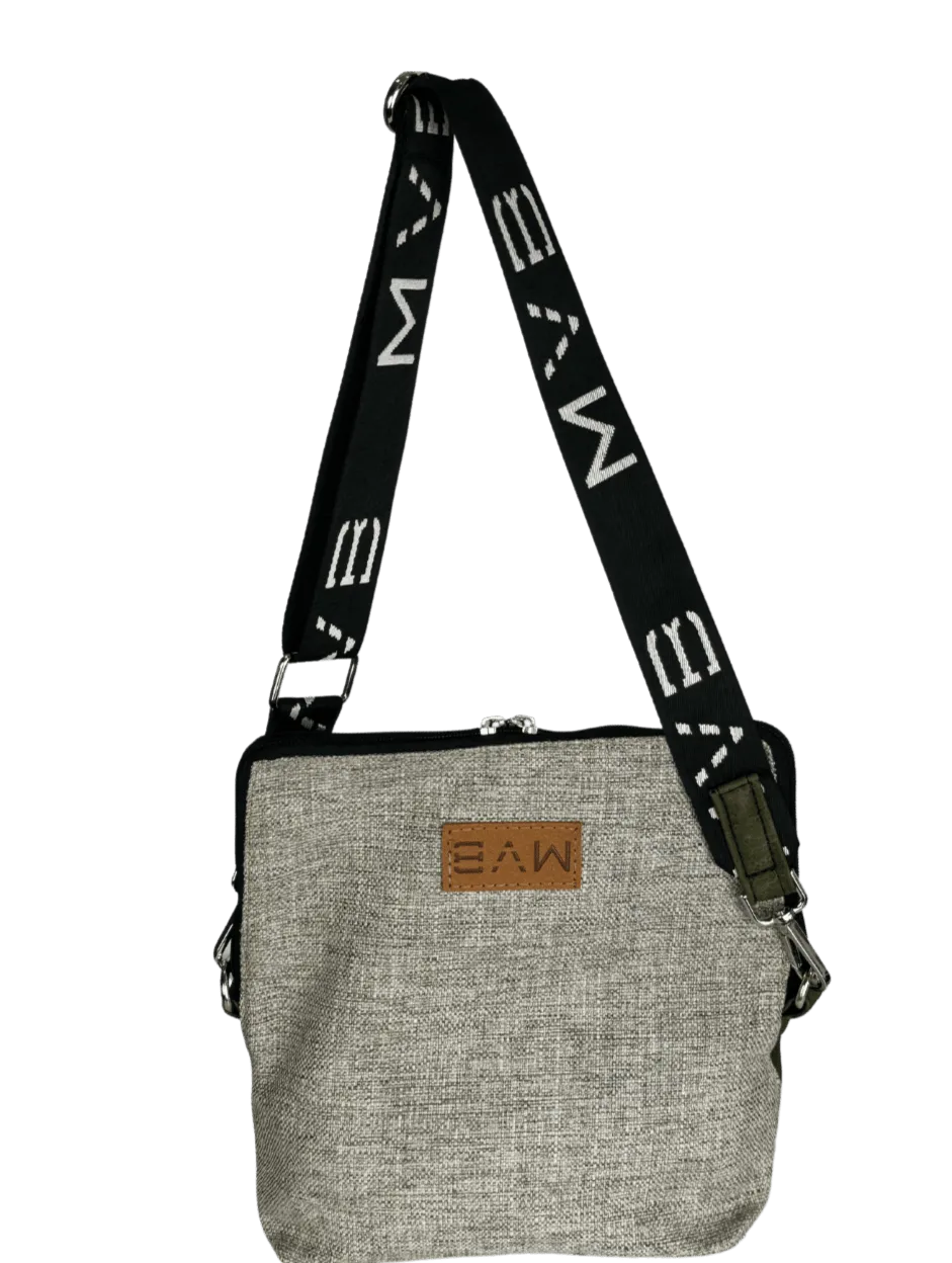 Summer Canvas & Cork Vegan Crossbody Flop Bag | Soft Earth