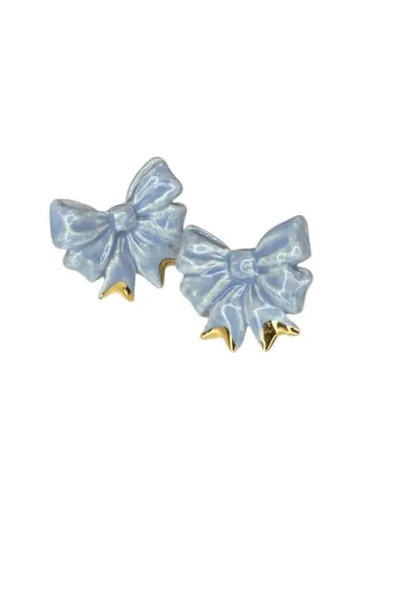 Susan Gordon Mint Bow Studs