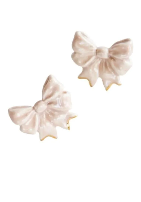Susan Gordon Mint Bow Studs