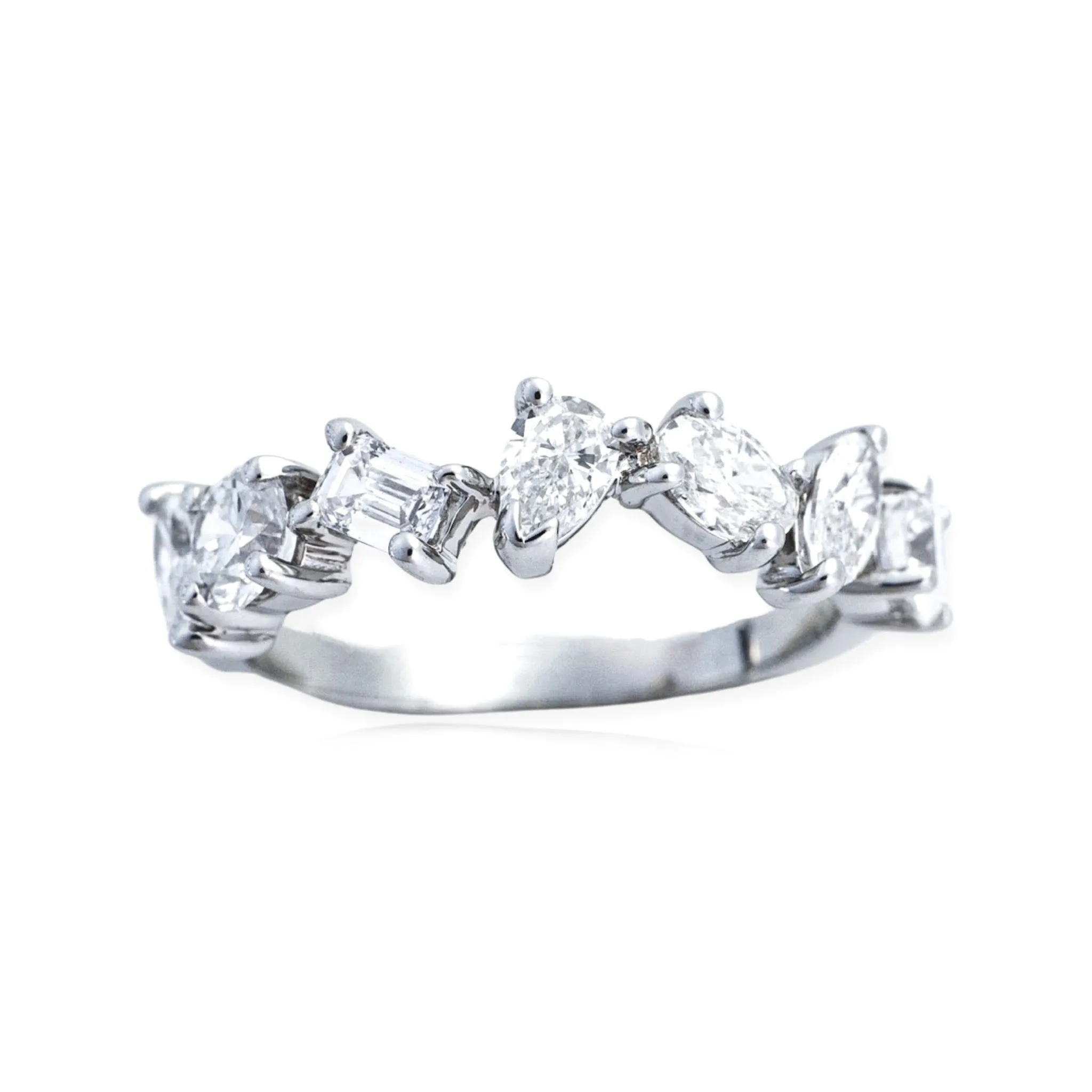 Sustainable Sparkle Scattered Fancy Lab Diamond Band