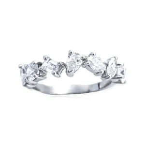 Sustainable Sparkle Scattered Fancy Lab Diamond Band