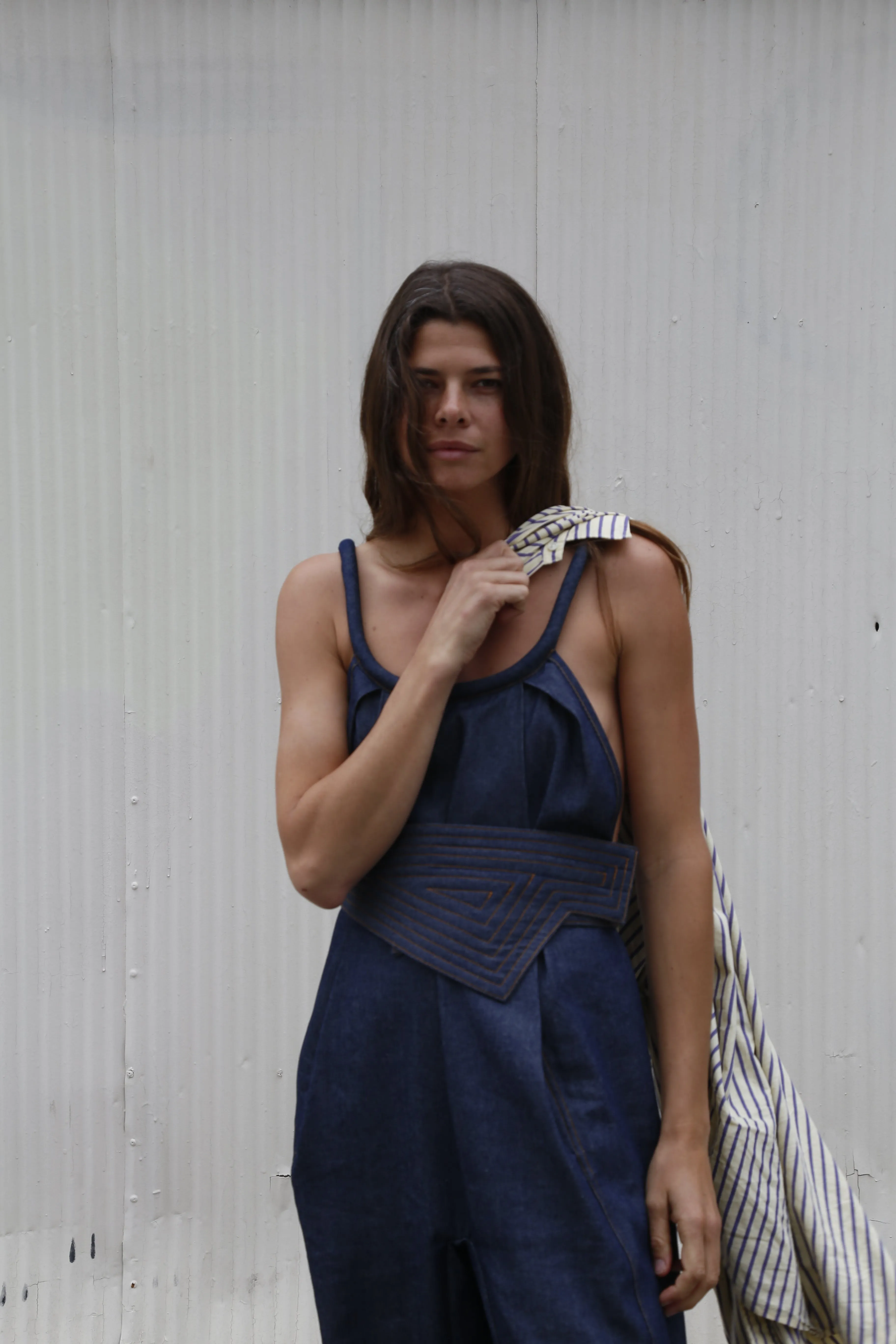 Swanfold Indigo Denim Jumpsuit {Made to Order}