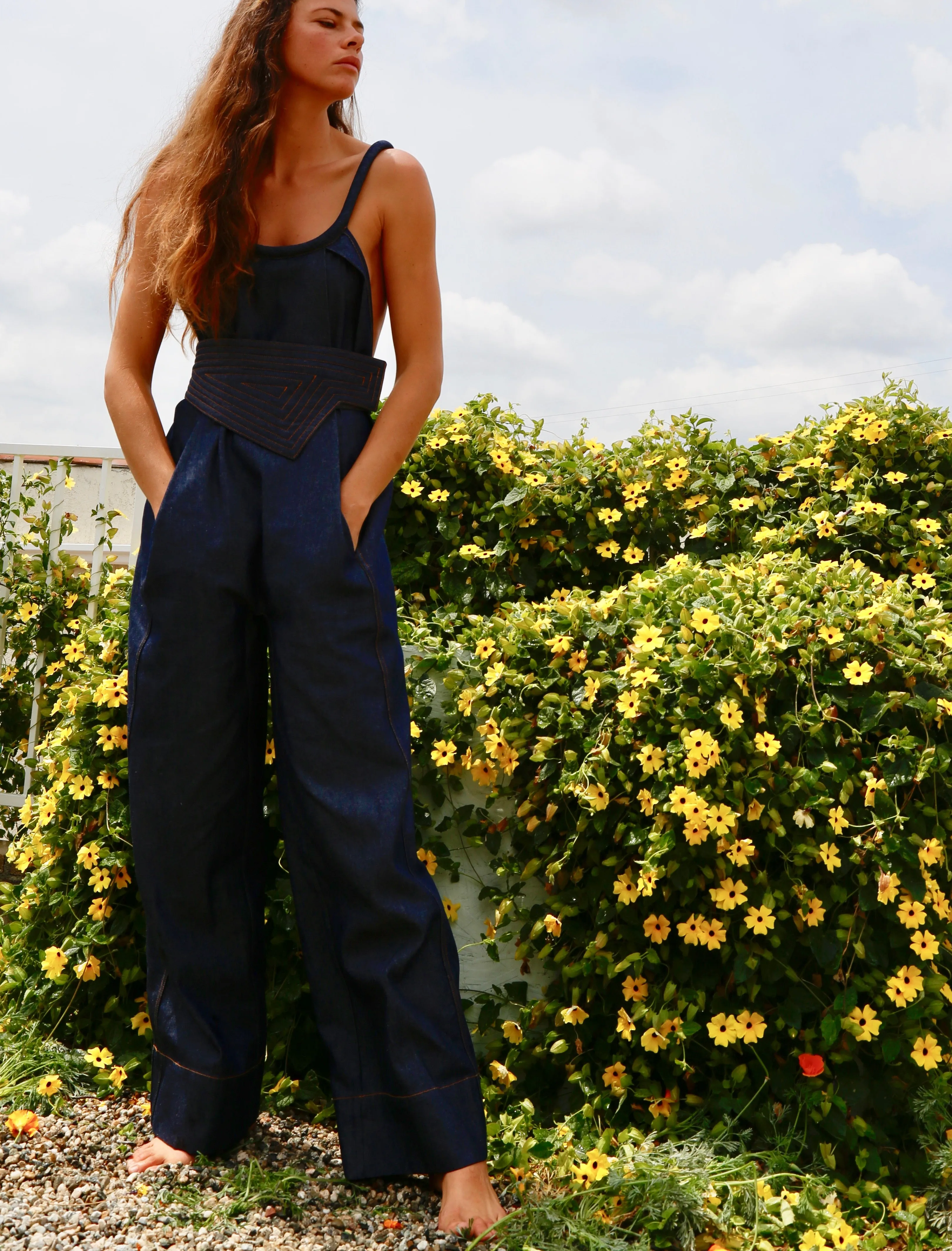 Swanfold Indigo Denim Jumpsuit {Made to Order}