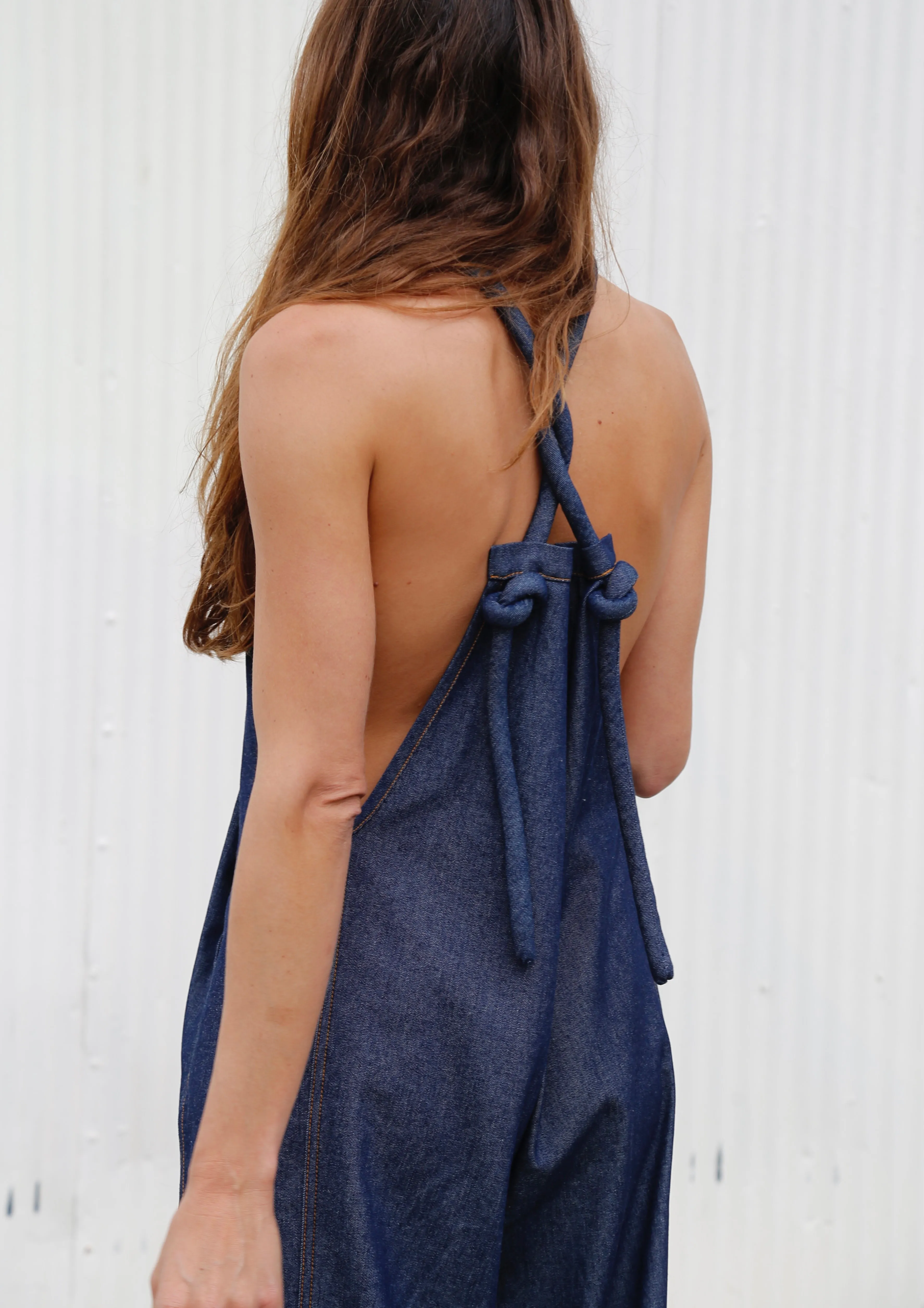 Swanfold Indigo Denim Jumpsuit {Made to Order}