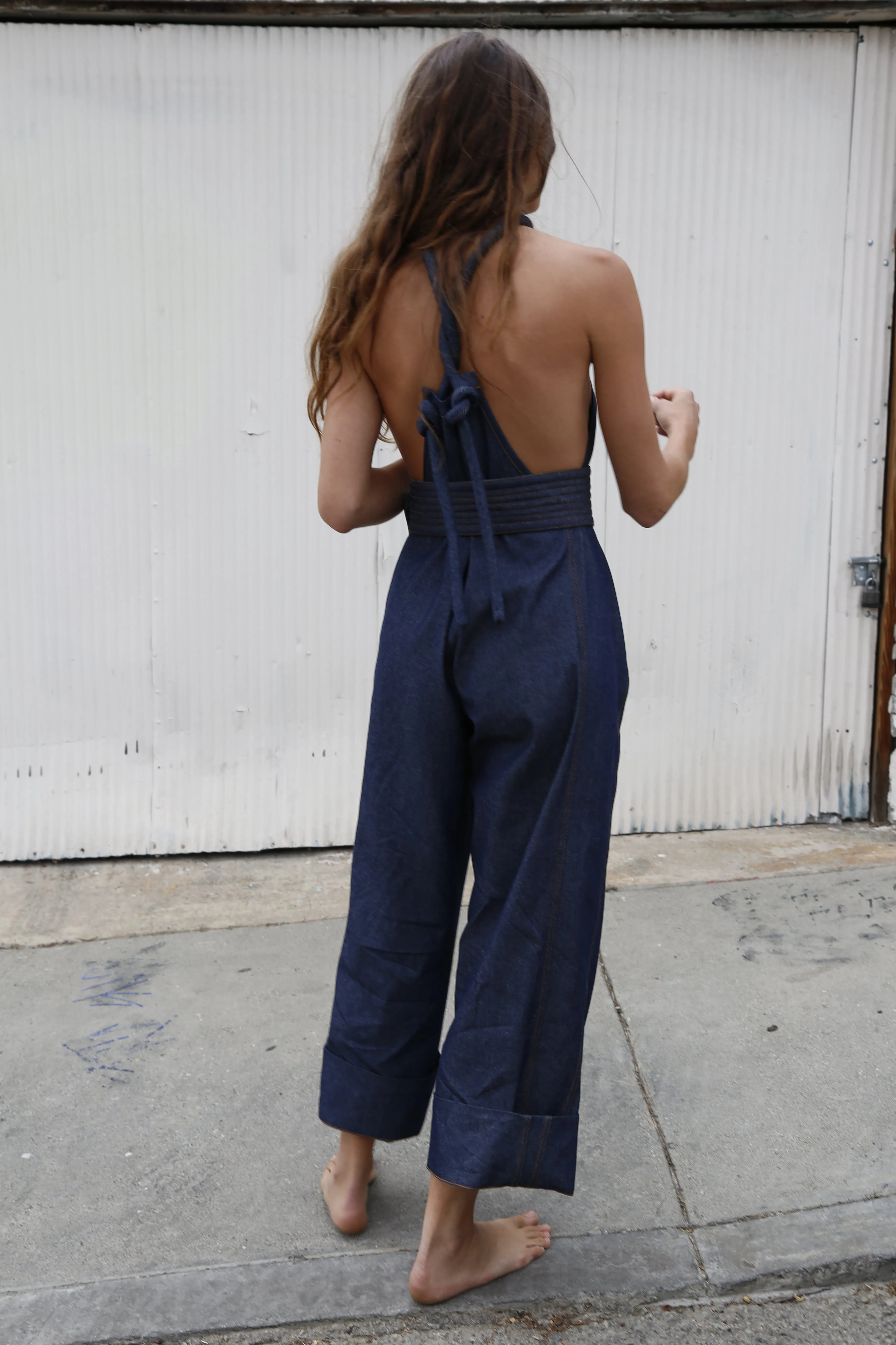 Swanfold Indigo Denim Jumpsuit {Made to Order}