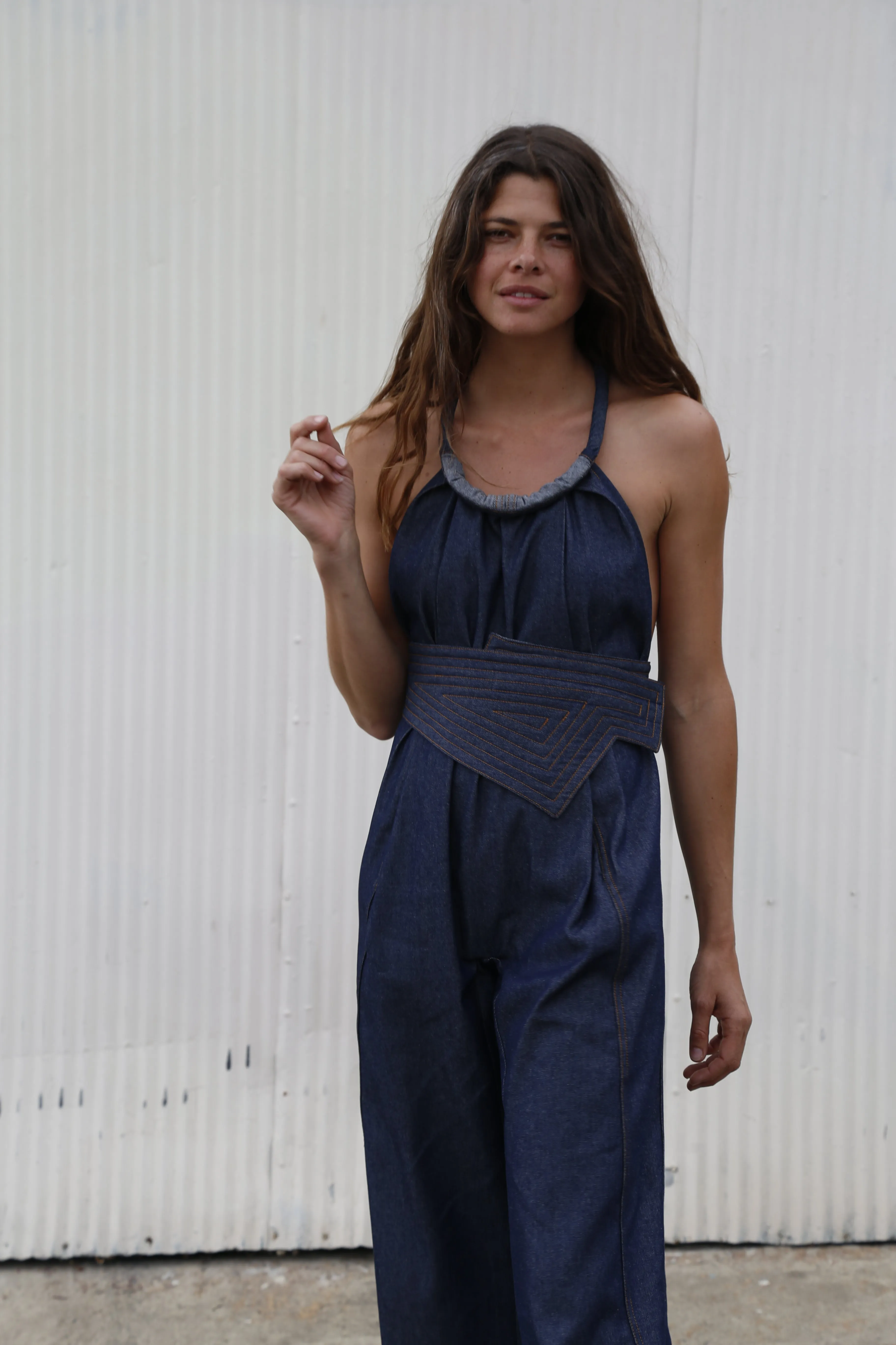 Swanfold Indigo Denim Jumpsuit {Made to Order}