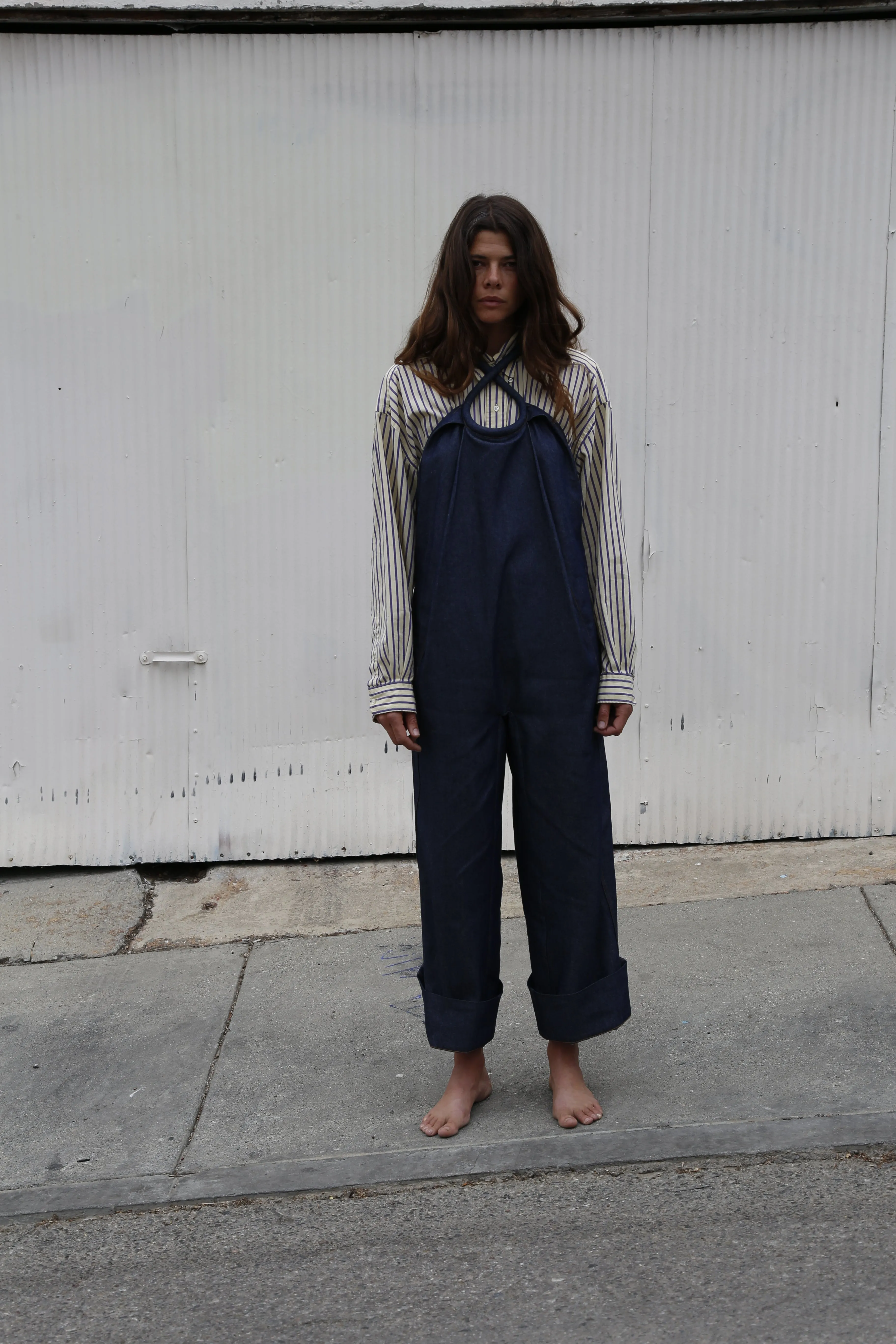 Swanfold Indigo Denim Jumpsuit {Made to Order}