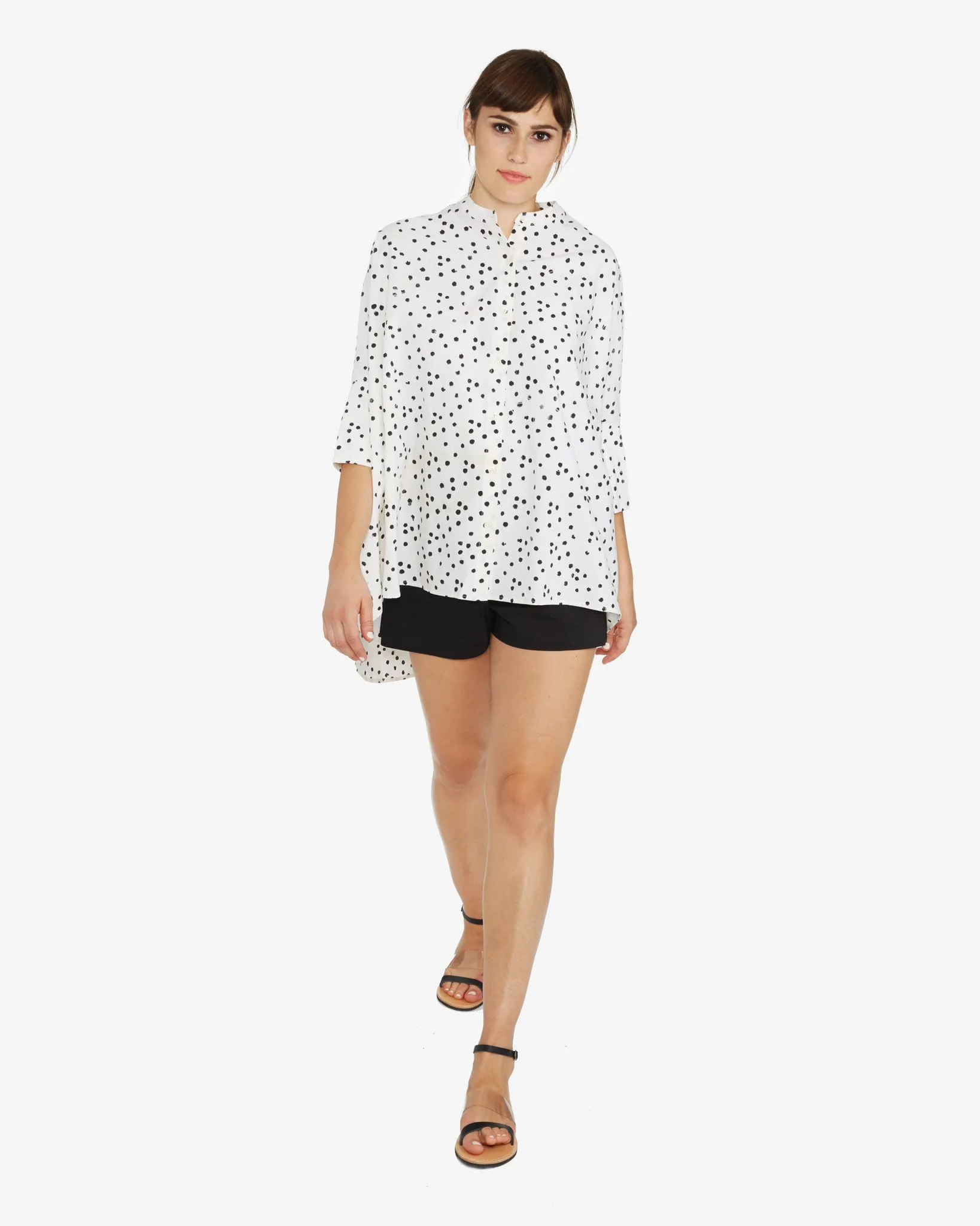 The Podolls Parachute Shirt | Black Dots