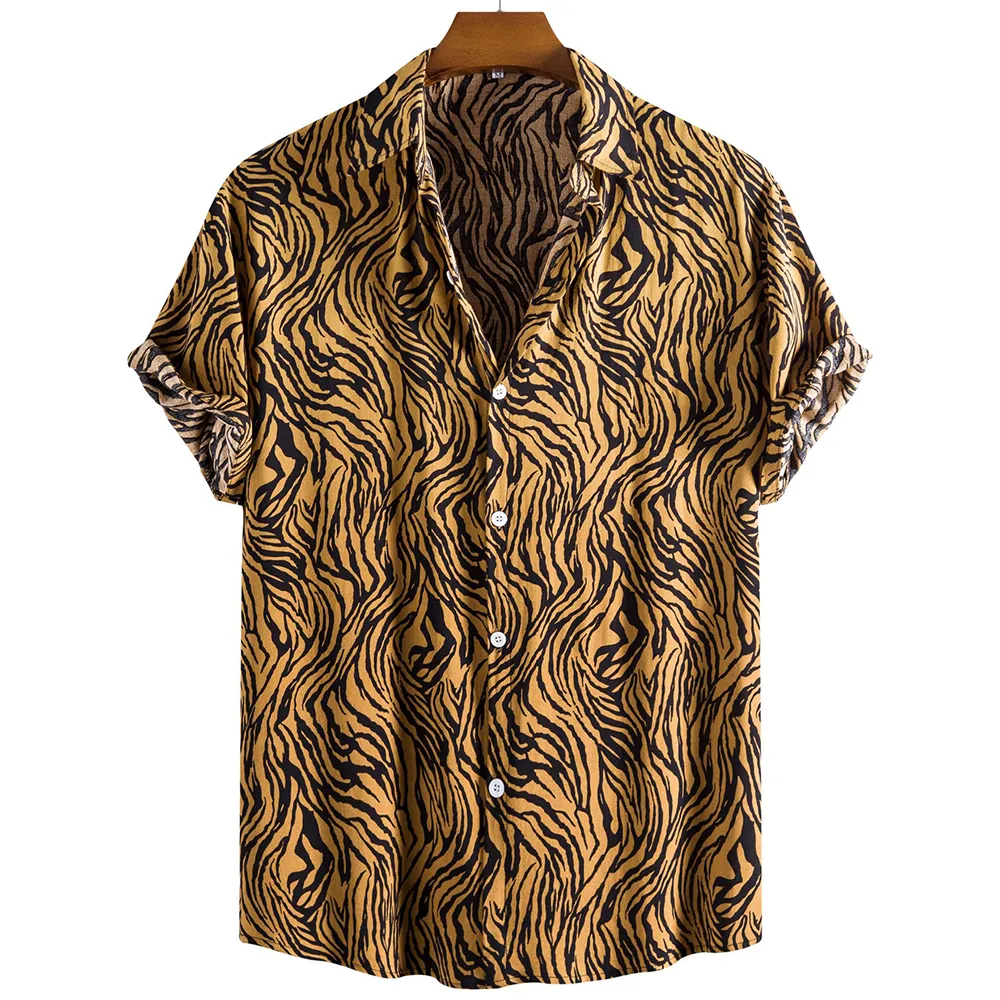 Tiger-print polo shirt: Zeus