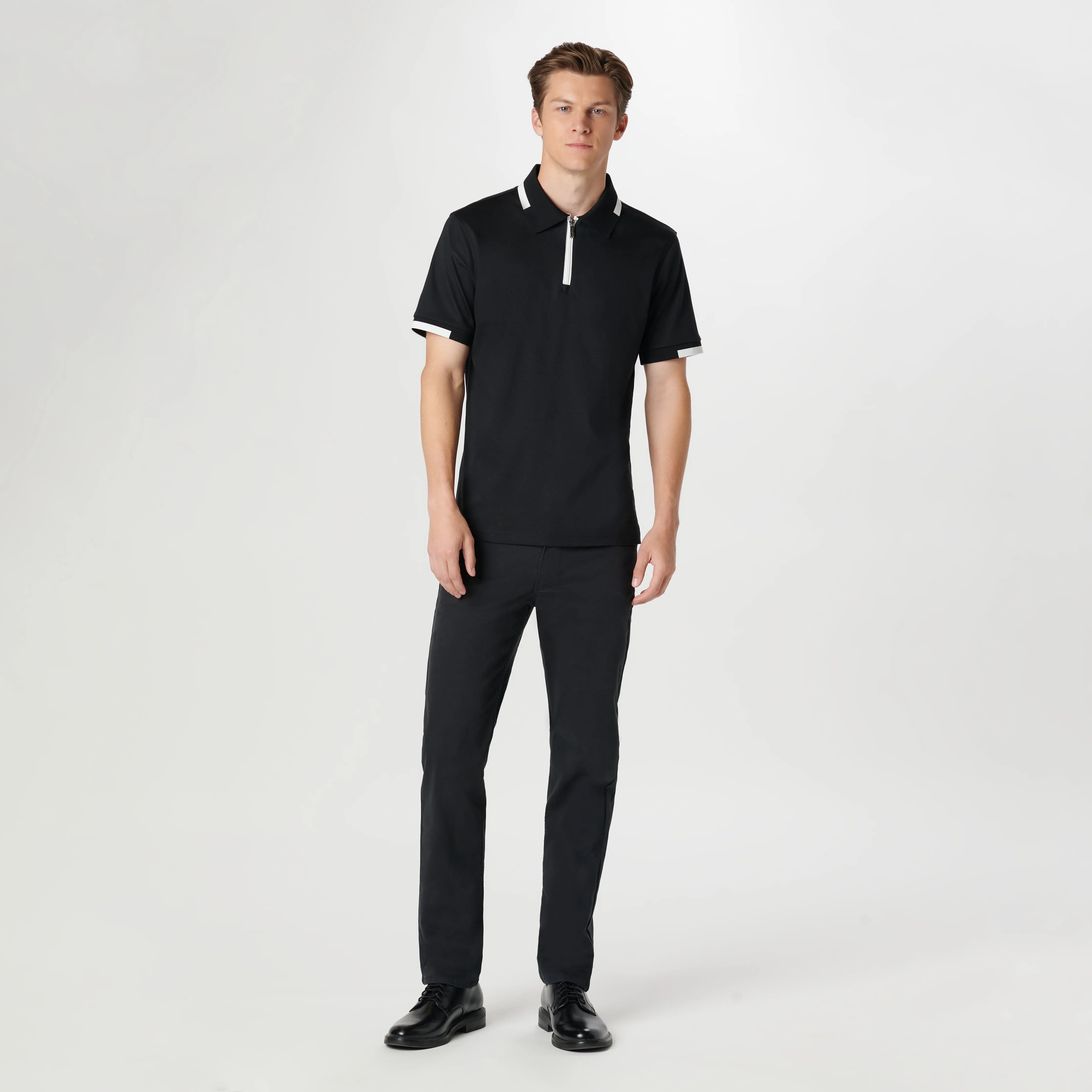 Tipped Quarter Zip Polo