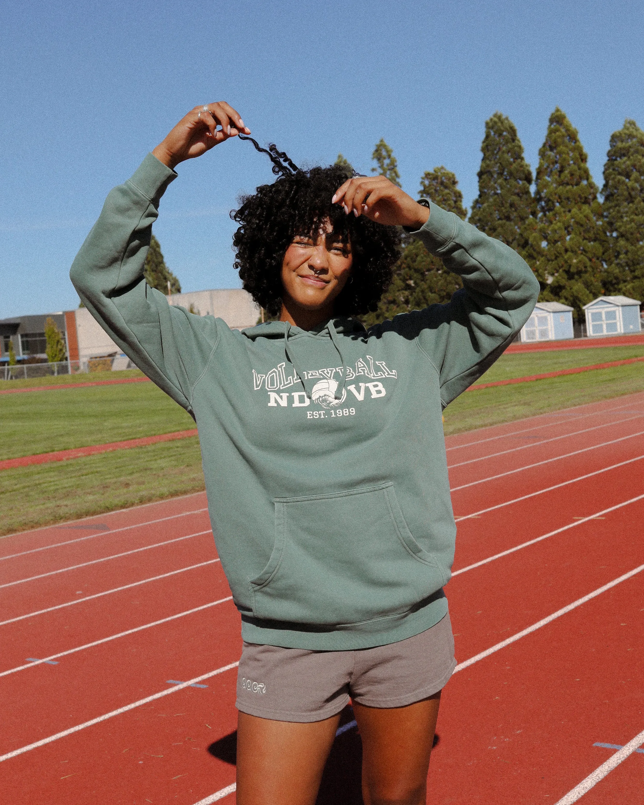 Varsity Alpine Green Hooded Sweatshirt