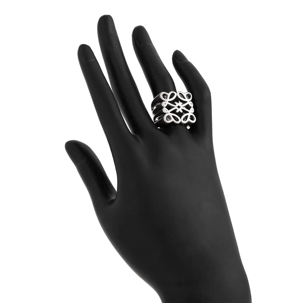 Vintage Hollow Pattern Square Open Ring