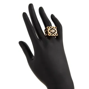 Vintage Hollow Pattern Square Open Ring