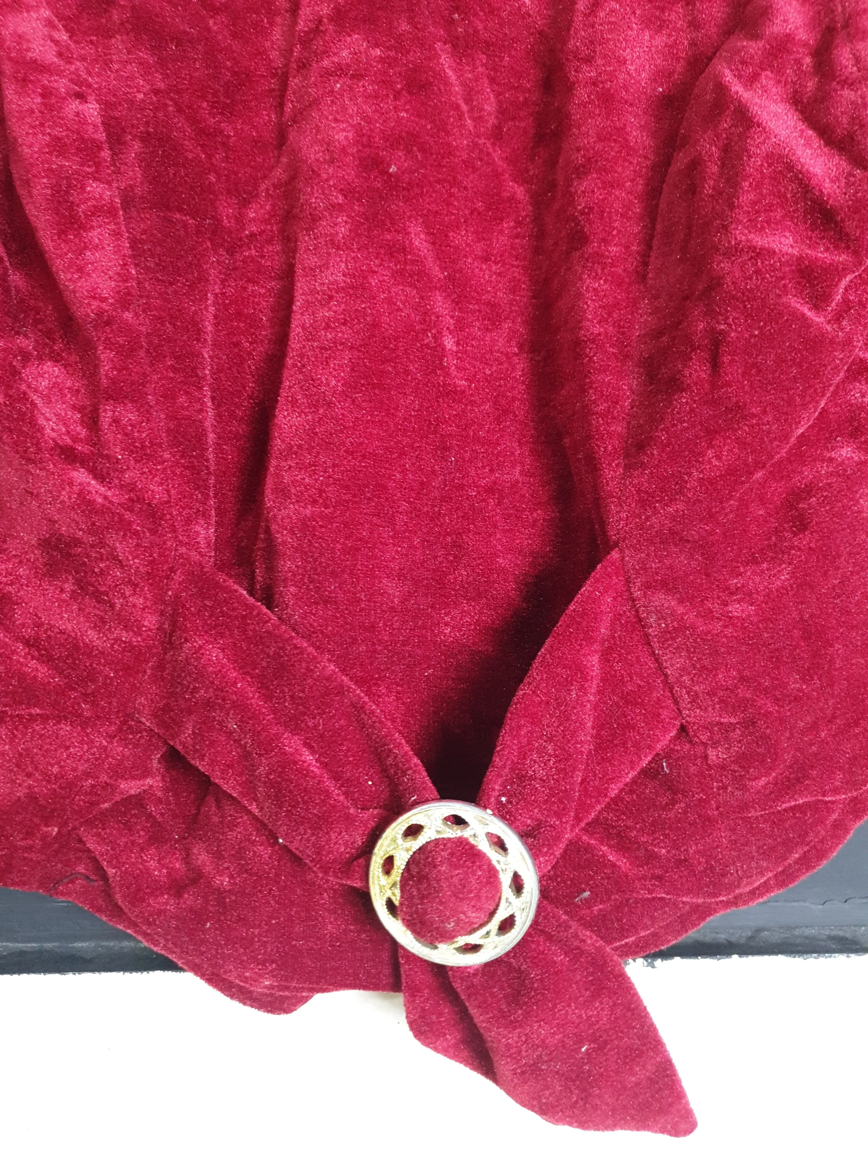 Vintage Red Velvet Vest