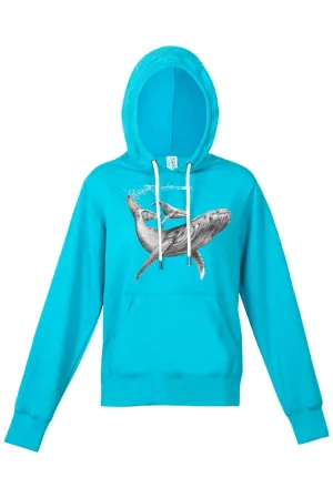 Womens - Humpback & Calf Print - Limited Edition - Hoodie