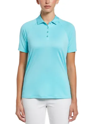 Womens Mesh Sleeve Golf Polo