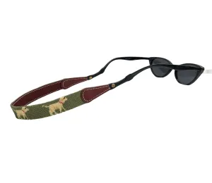 YELLOW LAB ON GREEN NEEDLEPOINT SUNGLASS STRAPS™