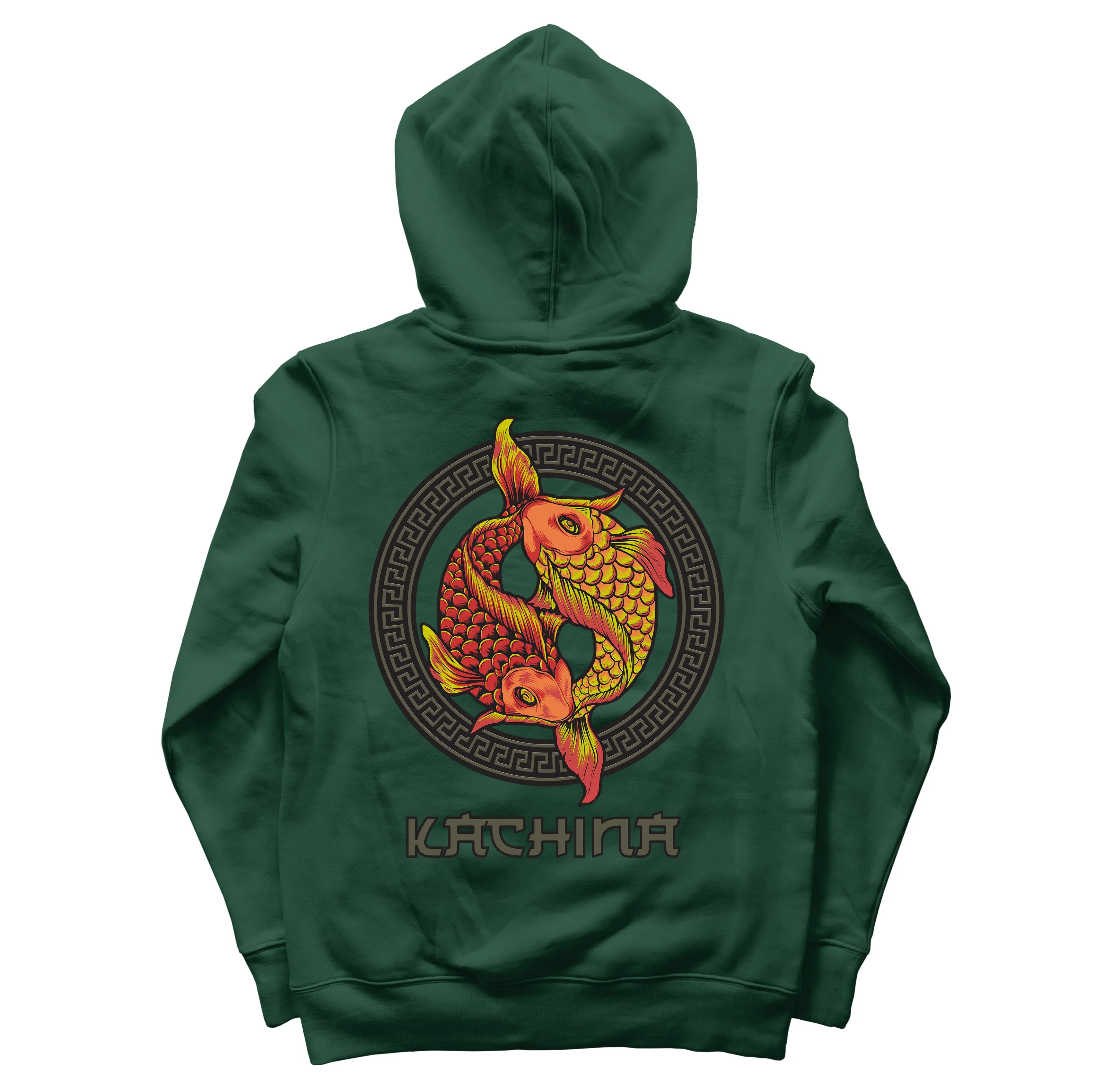 Yin Yang Hoodie - Bottle Green
