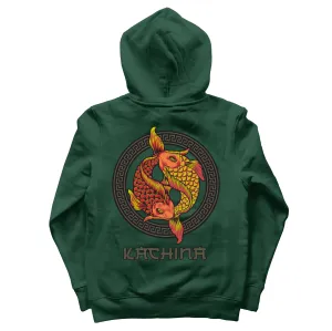 Yin Yang Hoodie - Bottle Green
