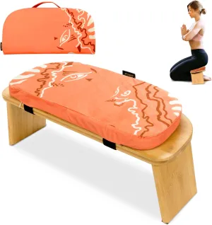 Yoga Chair Prayer Bench for Deeper and Longer Meditation - Orange